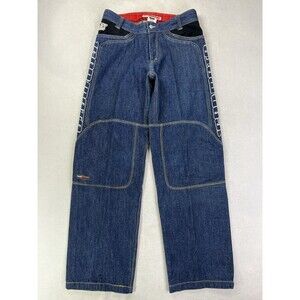 Icon Moto Insulated Riding Pants Mens 32 Blue Denim Aramid Reinforced Flannel